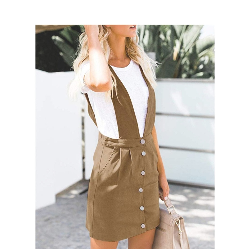 ROULA Button Down Overall Skirt - Picture 1 of 4